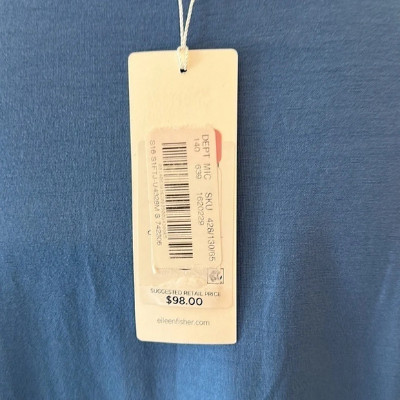 Eileen Fisher NWT Tunic Length Tee, Size Small - Picture 6 of 8